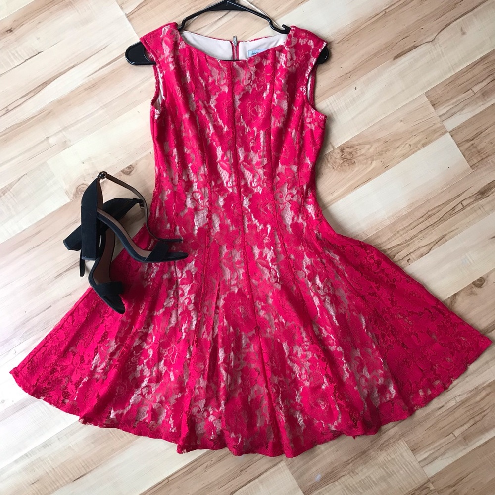 Red lace holiday dress!
